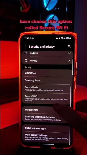 Enable Secure Wi-Fi On Your Samsung Smartphone#securetips #samsungtips #hacks #galadys22 #shorts