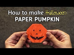 How to make Halloween Origami Paper Pumpkin | Origami/Paper Folding Craft Ideas, Videos & Tutorials.