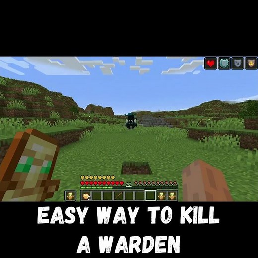 easy way to kill a warden #minecraft #tutorial