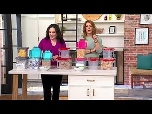 LocknLock 2-Piece Nestable Flip Top Storage Container on QVC