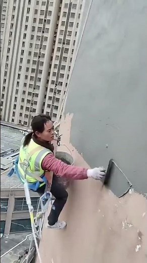 High-Rise Wall Repair Mastery 🏗️ Precision Work at Sky-High Levels!