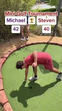 Mini Golf Tournament #5 1v1 Match (Holes 15-16) #golf #minigolf #viral #puttputt #sports