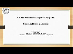 Slope Deflection Method Frame ( With side sway)