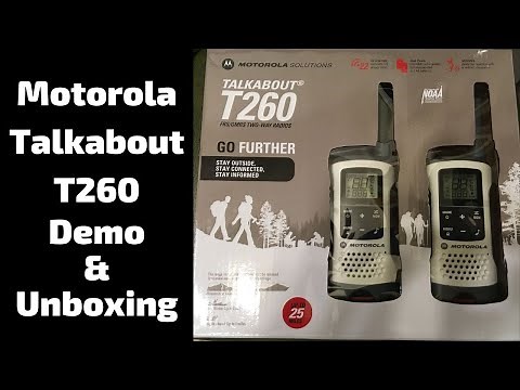 Motorola Talkabout T260 FRS-GMRS Two-Way Radios -Demo & Unboxing