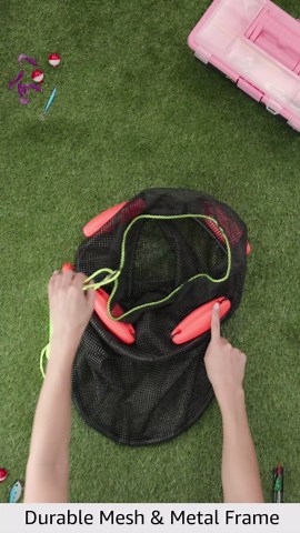 Extra Large Foldable Floating Fishing Basket for Live Caught Fish, Floatable Fishing Net Basket, Heavy Duty Coated Portable Fish Basket