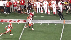 This interception by Torrie Cox Jr.! 🤯 📺: FOX | Big Ten Conference