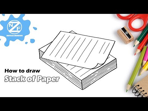 How to Draw Stack of Paper