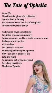 Taylor Swift🌼The Fate of Ophelia #trending #newsong #songlyrics #swifties #swiftie4ever