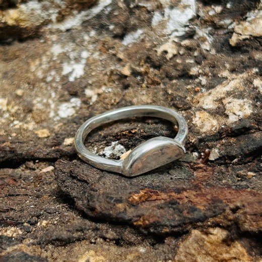 Silver Signet Ring Women | Minimalist Oval Signet Band | 925 Sterling Silver Ring | Modern Jewelry | Dainty Smooth Silver Stackable Ring - Etsy