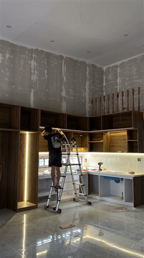 Install LED lighting for kitchen cabinets