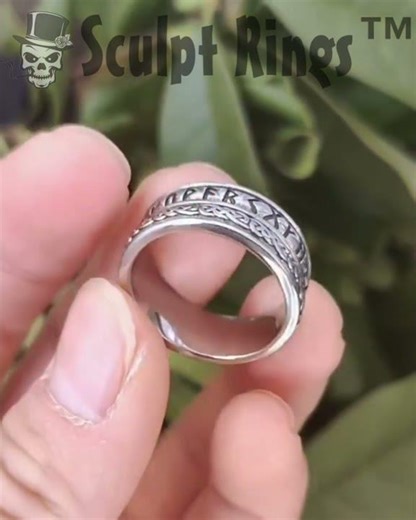 Sculpt Rings™ Celtic Knot Rune Band - Stainless Steel Viking Ring