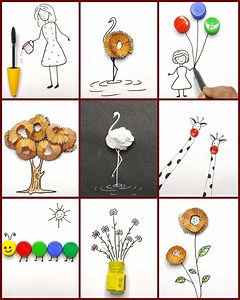 253K views · 8.1K reactions | Amazing drawing ideas with daily used objects | Drawing Book | Facebook