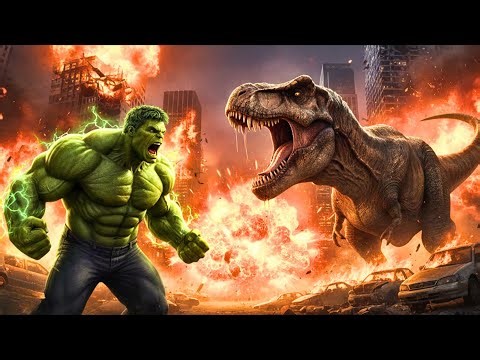 Hulk vs T-Rex : The City Collapses in Epic Monster Showdown