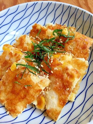 ポリ袋で長芋叩き♪簡単コーンチーズチヂミ レシピ・作り方 | クラシル