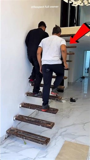 "Workers Test the Stairs Before the Saudi King Arrives" 👑 #shortvideo