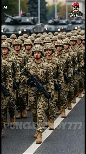 Beautiful Hungarian Machine Gunner in Military Parade – Stunning Performance!