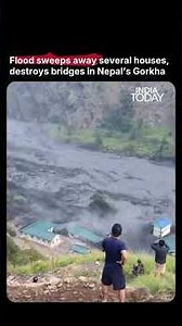 Nepal Flash Floods: Houses Swept Away, Bridges Destroyed in Gorkha #shorts #nepalfloods #gorkha