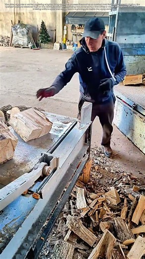 Mechanized Processing: Automated Log Splitting for Fuel Preparation