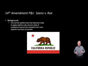 Constitutional Law: 14th Amendment Privileges and Immunities Clause