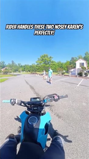 How do you think the rider did handling these two nosey Karen’s in the wild? Thoughts? #karen #rider