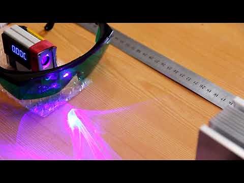 Comparison 4 types of protective laser goggles. Real experiment
