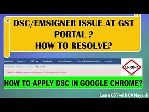 GST Emsigner Error || DSC Error in GST Portal || Failed to establish connection to the server