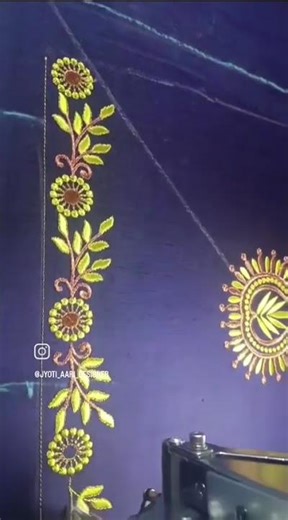 Jyoti _aari_dedigner✨ beautiful embroidery machine blouse design ✨👍 #aariembroidery #aariwork