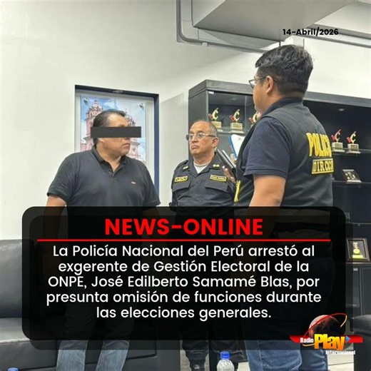 🟠#NewsOnline - #Peru🇵🇪 ▶️ Detienen a alto funcionario electoral en medio de la crisis comicial.