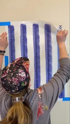🎨 Stencil Like a Pro! The #1 Roller Pressure Tip to Prevent Paint Bleed ✨ #DIY