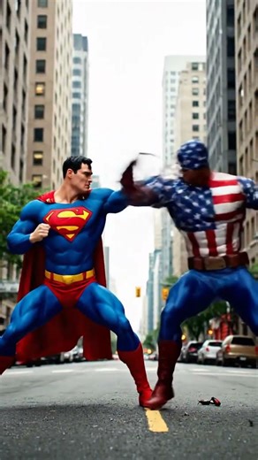 Superman and Mr America epic battle