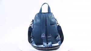 Genuine Leather Women's Fashion Backpack Shoulder Bags with Multifunctional Pockets (Black)