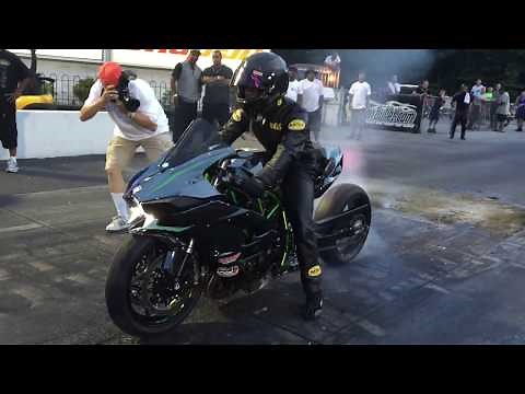 Kawasaki H2 Drag Racing!! RARE!