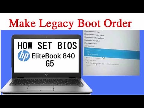 HP Elitebook 840 G5 Bios Settings & Boot Menu Options