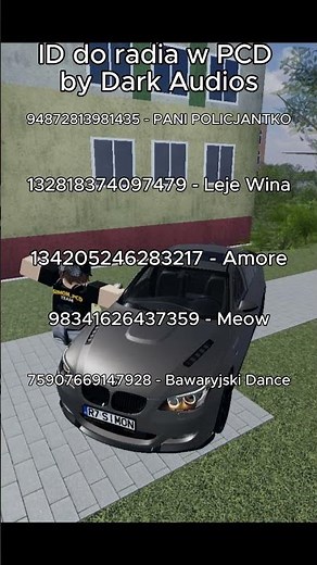 ID do radia w PCD #pcd #roblox #bmw #bmwm5 #id #dc #gaming #car #play #viral #wow #dcc #farming #omg