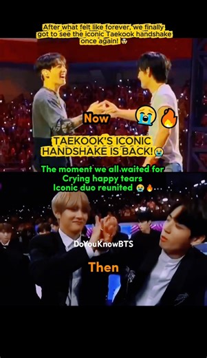 The long-awaited return: Taekook’s iconic handshake is back! #bts #Taekook