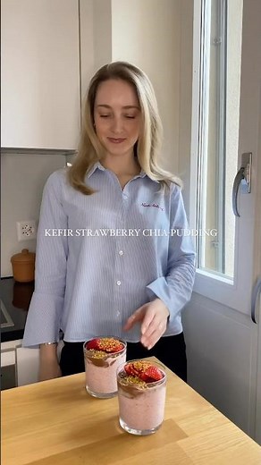KEFIR STRAWBERRY CHIA-PUDDING 🍓Rezept auf meinem Insta Kanal #nutritionist