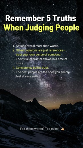 Remember 5 Truths When Judging People