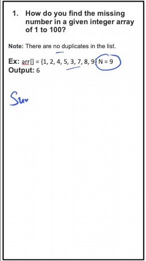 Day 1 | Find missing number from integer array #java