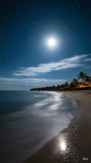 Ocean Waves at Night 🌊 Calm Beach Sounds for Sleep & Relaxation