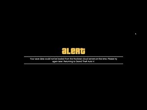 Your save data could not be loaded from the Rockstar cloud server | Very easy fix
