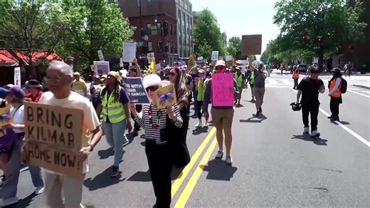 Lawyers, teachers and politicians marched among thousands of demonstrators across the US to protest President Trump's policies on immigration, the targeting of lawyers and judges, and the power of wealthy decision-makers https://reut.rs/3YpuT53 | Reuters