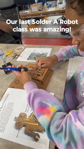 Our last Solder A Robot class was amazing! #MakeSomething #HeatSyncLabs #MakerSpace | HeatSync Labs | Facebook