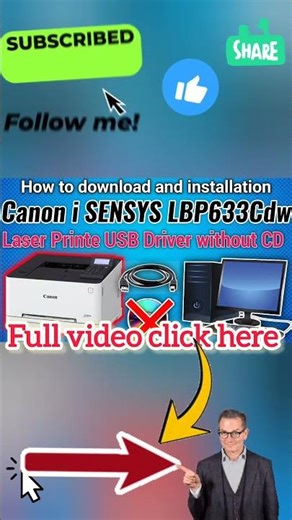 How to download and install Canon i SENSYS LBP633Cdw, LBP632Cdw .#shorts #techtutorial #printertips