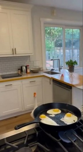 Goose Invades Kitchen While Woman Cooks Eggs! 🦆🍳😂 Caught on Security Camera