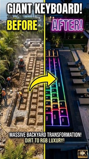 The Most Unique Backyard Pool Ever Built #shorts #diy #creative
