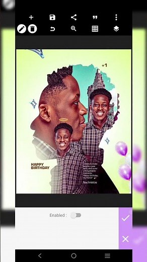 How to design birthday flyer in Pixellab #tutorial