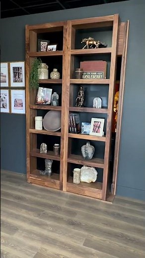 Sliding Bookshelf 🤯🤯🤯 If you can dream it we can make it😉 Custom bookcase doors #cozyhome #home