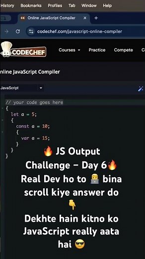 🚀 JavaScript Output Challenge – Day 6 🔥 | Only 1% Can Guess This Right 🤯 | JS Trick Question 💻