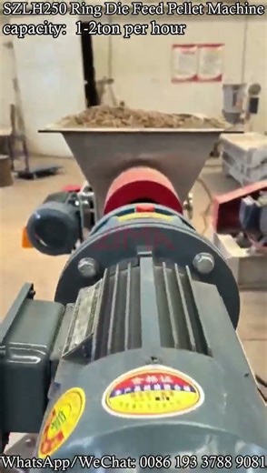 SZLH250 1-2TPH Ring Die Feed Pellet Machine for Poultry Cattle Livestock Feed Processing