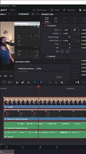 DaVinci Resolve Tip: Auto Aligning Clips using Audio Waveform | Essential Video Editing Tips